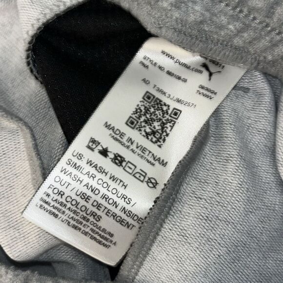 New Dynamic Mesh Panel Gray Puma IconTrack Jogger Jog Casual Pants Sweatpants L - Picture 4 of 5